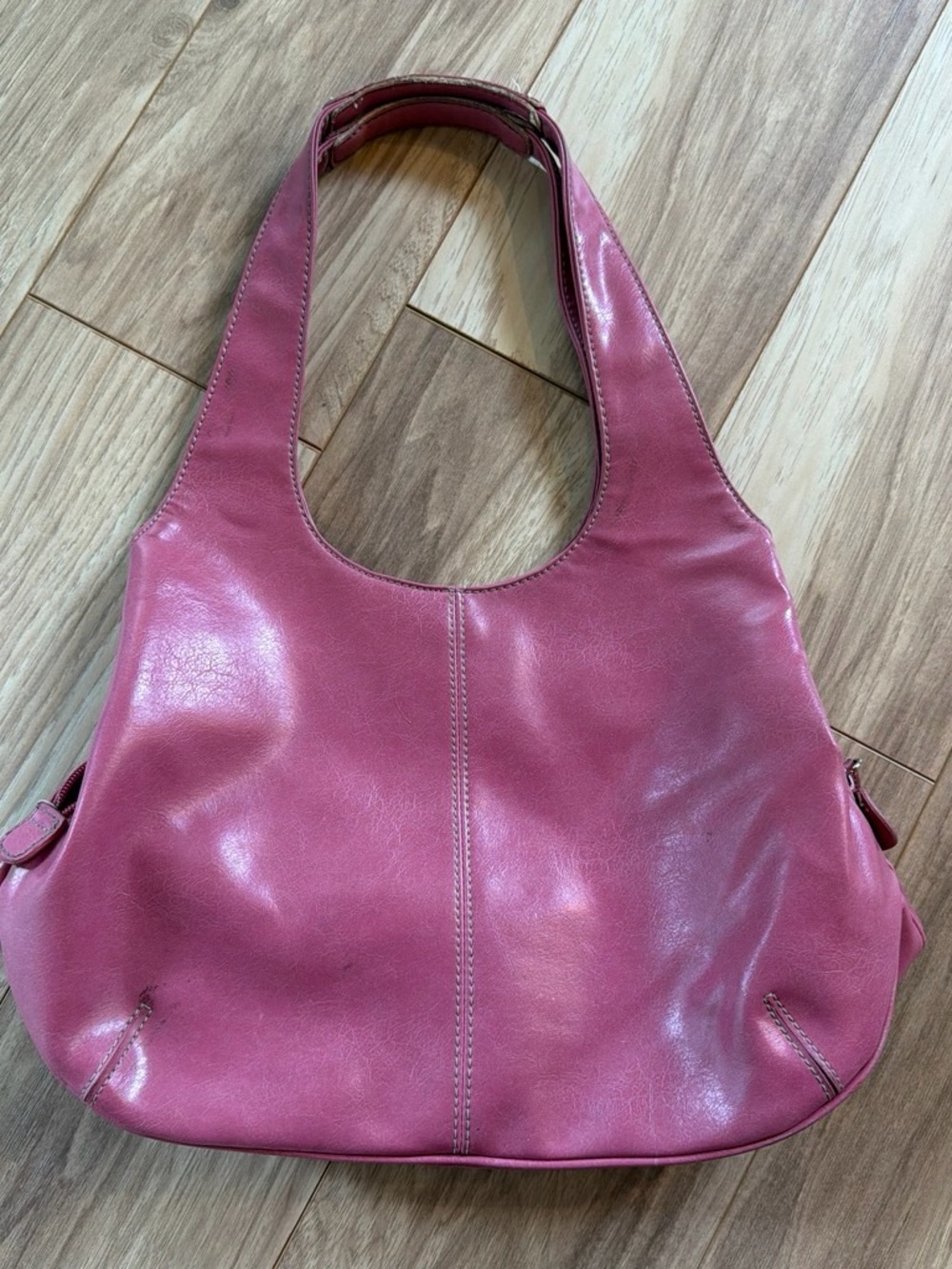 Nine West Rose Pink Leather Shoulder Bag